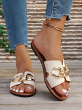 Summer flat casual sandals, Korean-style open-toe woven Roman sandals, fashionable French-style women's shoes, suitable for outdoor activities, the beach, and indoor wear; bohemian-style toe-ring sandals, comfortable thick-soled flat beach shoes